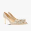 Charmant Gold Strass Pailletten Schleife Brautschuhe 2022 Leder 6 cm Stilettos Spitzschuh Hochzeit Pumps Hochhackige