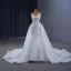 Occidental Blanche Fait main Perlage Perle Paillettes Robe De Mariée 2024 Trompette / Sirène Bustier Sans Manches Dos Nu Tribunal Train