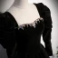Elegant Black Fall Winter Suede Prom Dresses 2023 A-Line / Princess Strapless Rhinestone Long Sleeve Backless Floor-Length / Long Prom Formal Dresses