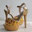 Sparkly Silver Wedding Shoes 2018 Crystal Rhinestone Ankle Strap 14 cm Stiletto Heels Open / Peep Toe Wedding High Heels