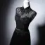Vintage / Retro Chinese style Black Beading Lace Flower Cheongsam / Qipao Evening Dresses 2025 A-Line / Princess High Neck Sleeveless Floor-Length / Long Evening Party Cheongsam
