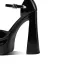 Unusual Green Cocktail Party 14 cm Thick Heels Womens Sandals 2022 Ankle Strap Pointed Toe Womens Shoes High Heels
