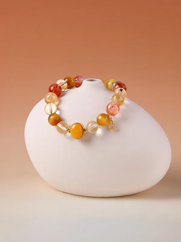 Mode Jaune Fait main Cristal Naturel Ambre Bracelets 2025 Accessorize
