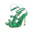 Sexy Noire Cocktail Sandales Femme 2022 11 cm Bride Cheville Talons Aiguilles Peep Toes / Bout Ouvert Sandales Talons Hauts