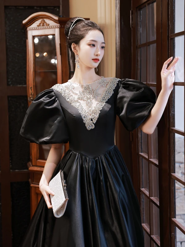 black formal dress with train Zapaka Women Sparkly Black Long Prom Dress Mermaid Sweetheart Sweep Train Formal Evening Gown with Sequins, Black / US12 main image 0