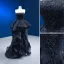 Sexy Black Handmade  Beading Pearl Sequins Asymmetrical Evening Dresses 2023 Strapless Sleeveless Backless Evening Party Formal Dresses