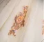 Elegant Burgundy Pearl Sequins Prom Dresses 2024 Ball Gown Square Neckline Short Sleeve Backless Bow Floor-Length / Long Prom Formal Dresses