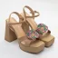 Roman Black Street Wear Rhinestone Womens Sandals 2022 10 cm Thick Heels Open / Peep Toe Sandals High Heels