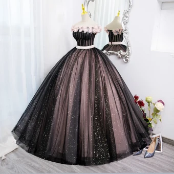 Elegant Tan Rhinestone Sequins Appliques Prom Dresses 2022 Ball Gown Off The Shoulder Sleeveless Backless Sash Floor Length Long Prom Formal Dresses