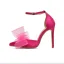 Sexy Black Summer Evening Party Bow Womens Shoes 2022 11 cm Stiletto Heels Ankle Strap Pointed Toe Womens Shoes High Heels