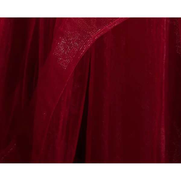 Chic / Belle Bordeaux Faux Diamant Robe De Bal 2023 Princesse Bretelles Spaghetti Sans Manches Dos Nu Longue Promo Robe De Ceremonie