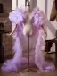 Volumineux Violet Fait main Volants Promo châle 2026 Tulle