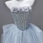 Bling Bling Himmelblau Strass Pailletten Applikationen Ballkleider 2026 A Linie Off Shoulder Kurze Ärmel Rückenfreies Lange Festliche Kleider