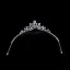 Enkla Vita Rhinestone Zirkon Legering Bröllop Tiara Brud Huvudbonad 2022