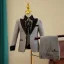 Grey Long Sleeve 5-piece Boys Wedding Suits 2024 Wedding Coat Pants Shirt Tie Vest