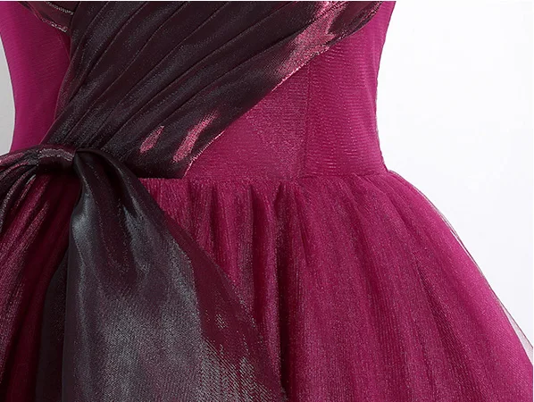 Elegant Burgundy Prom Dresses 2024 Ball Gown Strapless Sleeveless Backless Tulle Prom Floor-Length / Long Formal Dresses