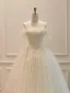 Haut de Gamme Élégant Champagne Fait main Perlage Appliques Robe De Mariée 2026 Princesse Bustier Sans Manches Dos Nu Longue