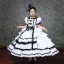 Vintage / Retro Medieval White Flower Girl Dresses 2024 Bow Floor-Length / Long Short Sleeve U-Neck Cosplay Prom Ball Gown Wedding Party Dresses
