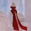 Charming Burgundy Beading Evening Dresses 2023 A-Line / Princess Satin Off-The-Shoulder Sleeveless Backless Bow Floor-Length / Long Evening Party Formal Dresses