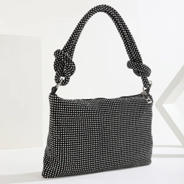 Scintillantes Mode Argenté Faux Diamant Soirée Pochette Sac à main 2023