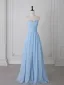 Charming Sky Blue Prom Dresses 2025 A-Line / Princess Strapless Sleeveless Backless Floor-Length / Long Prom Formal Dresses