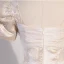 Fashion Champagne Glitter Pearl Prom Dresses 2023 A-Line / Princess Square Neckline Short Sleeve Backless Sweep Train Evening Party Formal Dresses