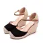 Chic / Beautiful Beige Street Wear Braid Womens Sandals 2022 9 cm Wedges Round Toe Womens Sandals
