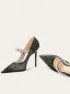Chic / Beautiful Black Rhinestone Sequins Evening Party Pumps 2025 Tulle 10 cm Stiletto Heels Pointed Toe Pumps
