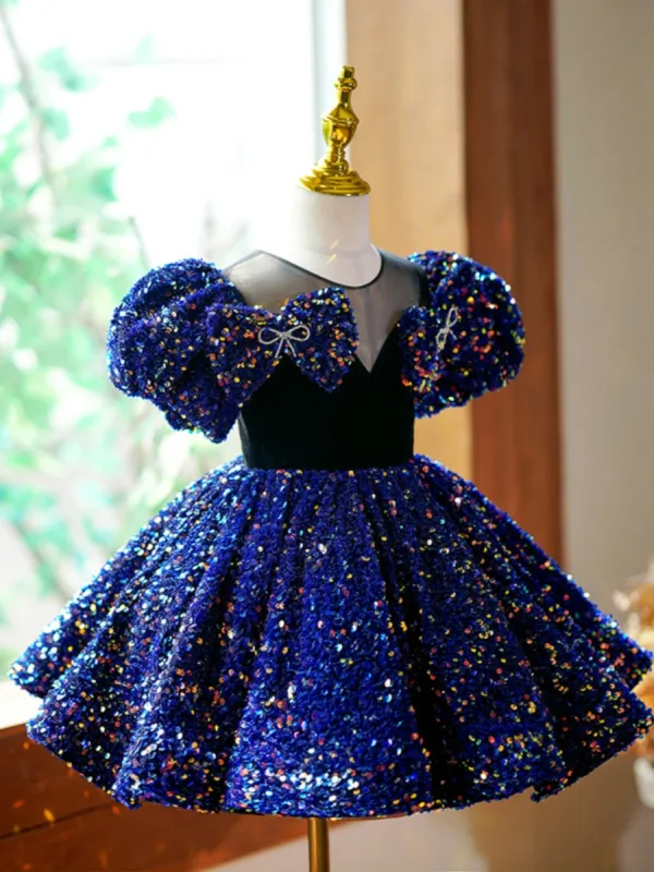 debut royal blue dress Gradient Blue Princess Ball Gown 3D Flower Debut Dress 66698 viniodres –  Viniodress main image 0