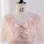 Charmant Rougissant Rose Perlage Noeud Paillettes Robe De Bal 2023 Robe Boule V-Cou Manches Courtes Dos Nu Longue Promo Robe De Ceremonie