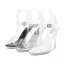 Sexy Transparent White Cocktail Party Crystal Womens Sandals 2023 Ankle Strap 10 cm Stiletto Heels Open / Peep Toe Sandals High Heels