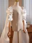 Unusual White Satin Prom shawl 2024 Sleeveless