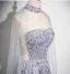 Bling Bling Grau Perlenstickerei Pailletten Ballkleider 2024 A Linie Bandeau Ärmellos Rückenfreies Lange Ball Festliche Kleider