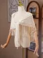 Vintage / Retro Beige Knitting Tassel Prom shawl 2025