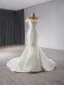 High End Weiß Perlenstickerei Pailletten Brautkleider / Hochzeitskleider 2024 Meerjungfrau Off Shoulder Ärmellos Rückenfreies Sweep / Pinsel Zug Hochzeit