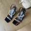 Sexy Silver Evening Party Summer Rhinestone Womens Sandals 2022 9 cm Stiletto Heels Open / Peep Toe Sandals High Heels
