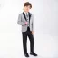 Gris Manches Longues Mariage Costume Garçon Mariage 2025 Bijoux De Corps Manteau Pantalon Chemise Cravate Gilet