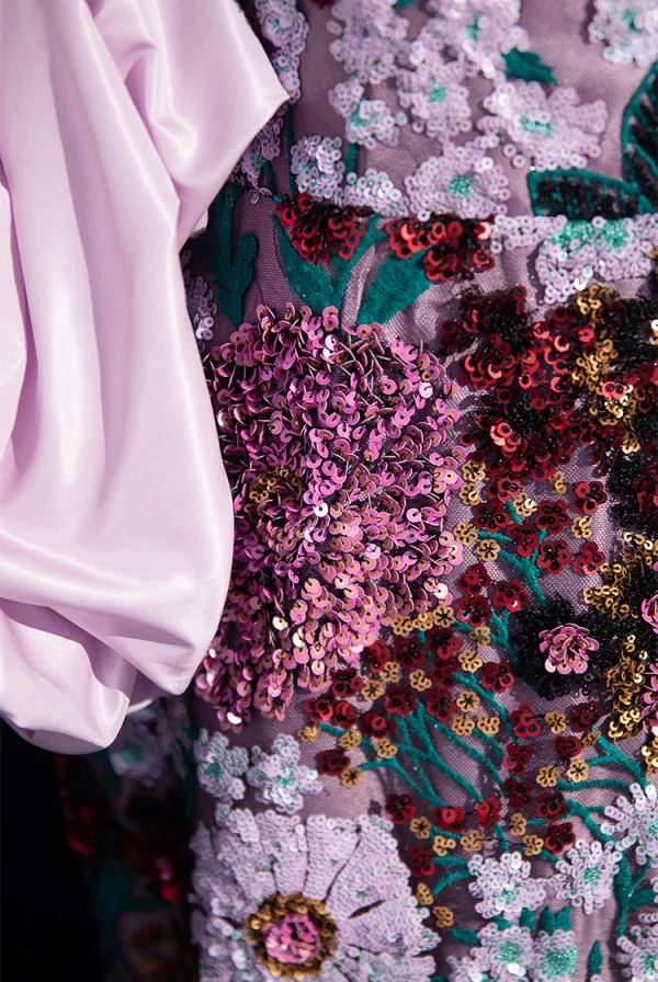 Fantaisie Multi-Couleurs Paillettes Robe De Soirée 2024 Trompette / Sirène Bustier Gonflée Manches Courtes Dos Nu Longue Soirée Robe De Ceremonie