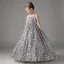 Sparkly Silver Beading Sequins Birthday Flower Girl Dresses 2024 Ball Gown Scoop Neck Sleeveless Backless Floor-Length / Long