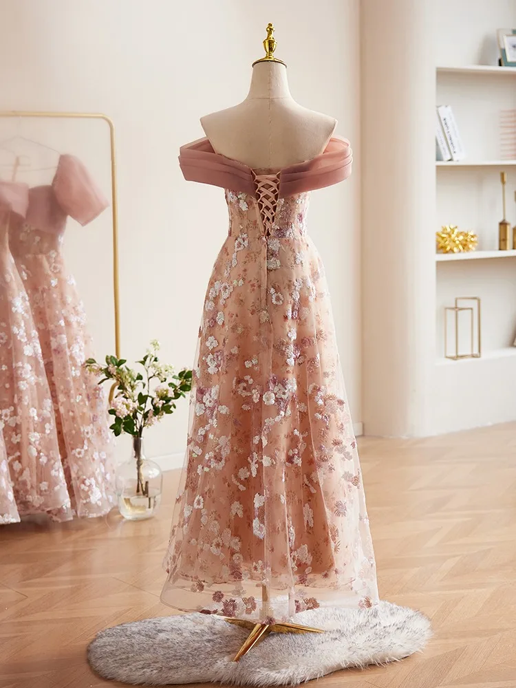 classy elegant short bridesmaid dresses Cheap Off the Shoulder Satin Short Orange Bridesmaid Dresses main image 1