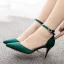 Modest / Simple Black Street Wear Womens Sandals 2023 Ankle Strap 7 cm Stiletto Heels Pointed Toe Sandals High Heels