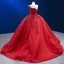 High-end Burgundy Beading Pearl Sequins Prom Dresses 2023 Ball Gown One-Shoulder Sleeveless Backless Court Train Prom Formal Dresses