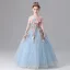 Flower Fairy White Beading Sequins Pearl Lace Flower Appliques Birthday Flower Girl Dresses 2025 Ball Gown Scoop Neck Sleeveless Floor-Length / Long