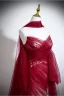 Sexy Burgundy Evening Dresses 2025 Trumpet / Mermaid Strapless Sleeveless Backless Sweep Train Formal Dresses