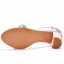 Charmant Weiß Strass Brautschuhe 2022 Knöchelriemen 7 cm Stilettos Peeptoes Hochzeit Sandaletten Hochhackige