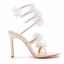 Sexy Charmant Weiß Applikationen Knöchelriemen Brautschuhe 2023 10 cm Stilettos Peeptoes Hochzeit Sandaletten Hochhackige