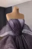 Sparkly High-end Purple Cascading Ruffles Star Sequins Prom Dresses 2026 Ball Gown Strapless Sleeveless Backless Chapel Train Formal Dresses