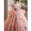 Lovely Flower Fairy Multi-Colors Appliques Blushing Pink Birthday Flower Girl Dresses 2025 Ball Gown Spaghetti Straps Sleeveless Backless Sweep Train