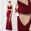 Chic / Beautiful White Satin Evening Dresses 2022 Trumpet / Mermaid V-Neck Sleeveless Backless Rhinestone Split Front Floor-Length / Long Evening Party Formal Dresses