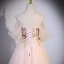 Blumenfee Rosa Pailletten Spitze Blumen Ballkleider 2023 A Linie Off Shoulder Ärmellos Rückenfreies Lange Ball Festliche Kleider
